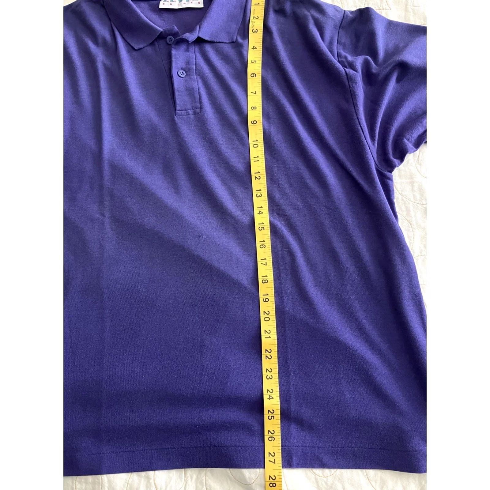 Levi's VINTAGE Levi’s Shirt Polo Men XL Purple 80s Golf Preppy Retro Shirt Mens X-Large Long Taken Sizing? Size US XL / EU 56 / 4 - 6 Thumbnail