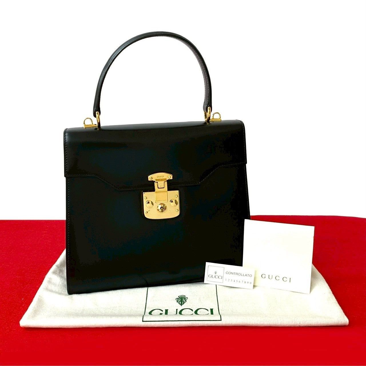 Gucci Gucci Handbag Black Leather Size ONE SIZE - 1 Thumbnail