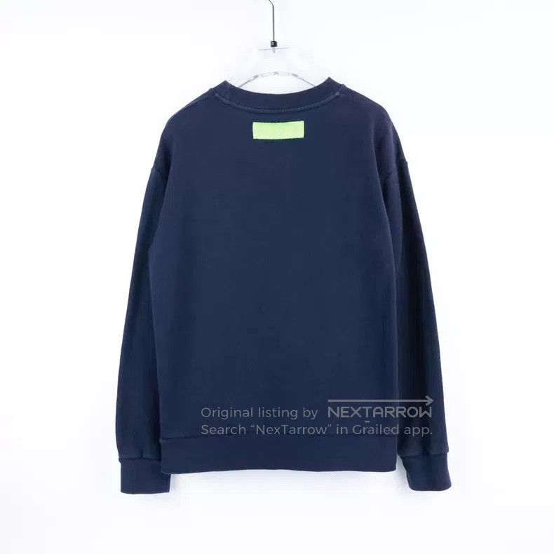 Louis Vuitton Louis Vuitton Dark blue flocked logo sweatshirt Size US L / EU 52-54 / 3 - 2 Thumbnail