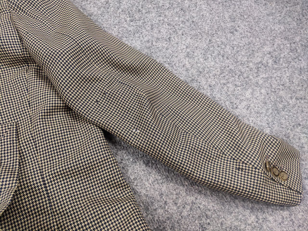 Brioni Brioni Vintage Houndstooth pattern Wool Beige Blazer Jacket Size US L / EU 52-54 / 3 - 12 Thumbnail