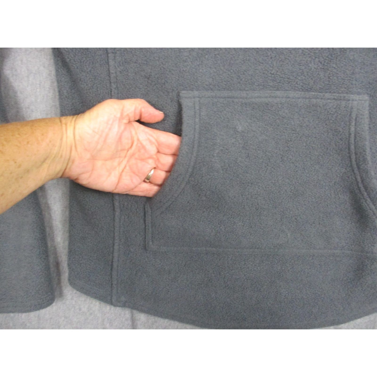 KangaROOS Free Fly Hoodie Womens Large Gray Performance Bamboo Pullover Fleece Kangaroo Pocket Size L / US 10 / IT 46 - 6 Thumbnail
