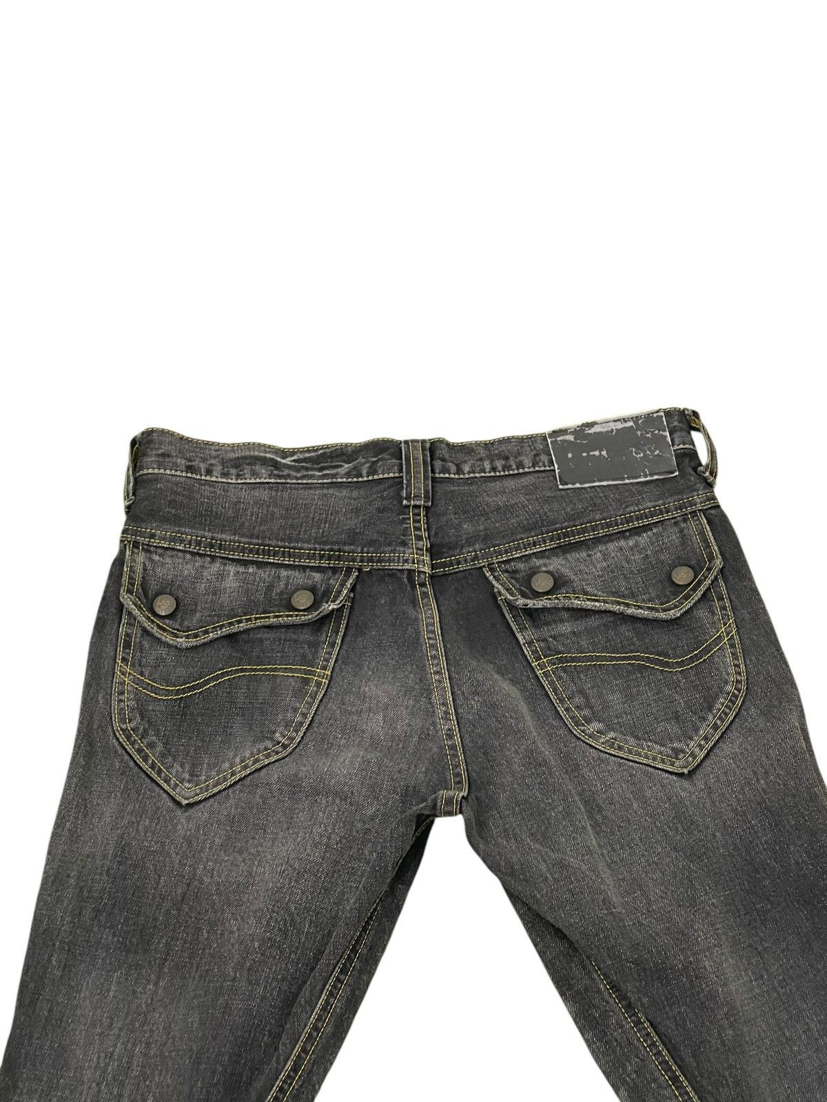 Japanese Brand Flare Jeans Lee Japan Faded Distress Boot Cut 8🟦9 Size US 30 / EU 46 - 17 Thumbnail