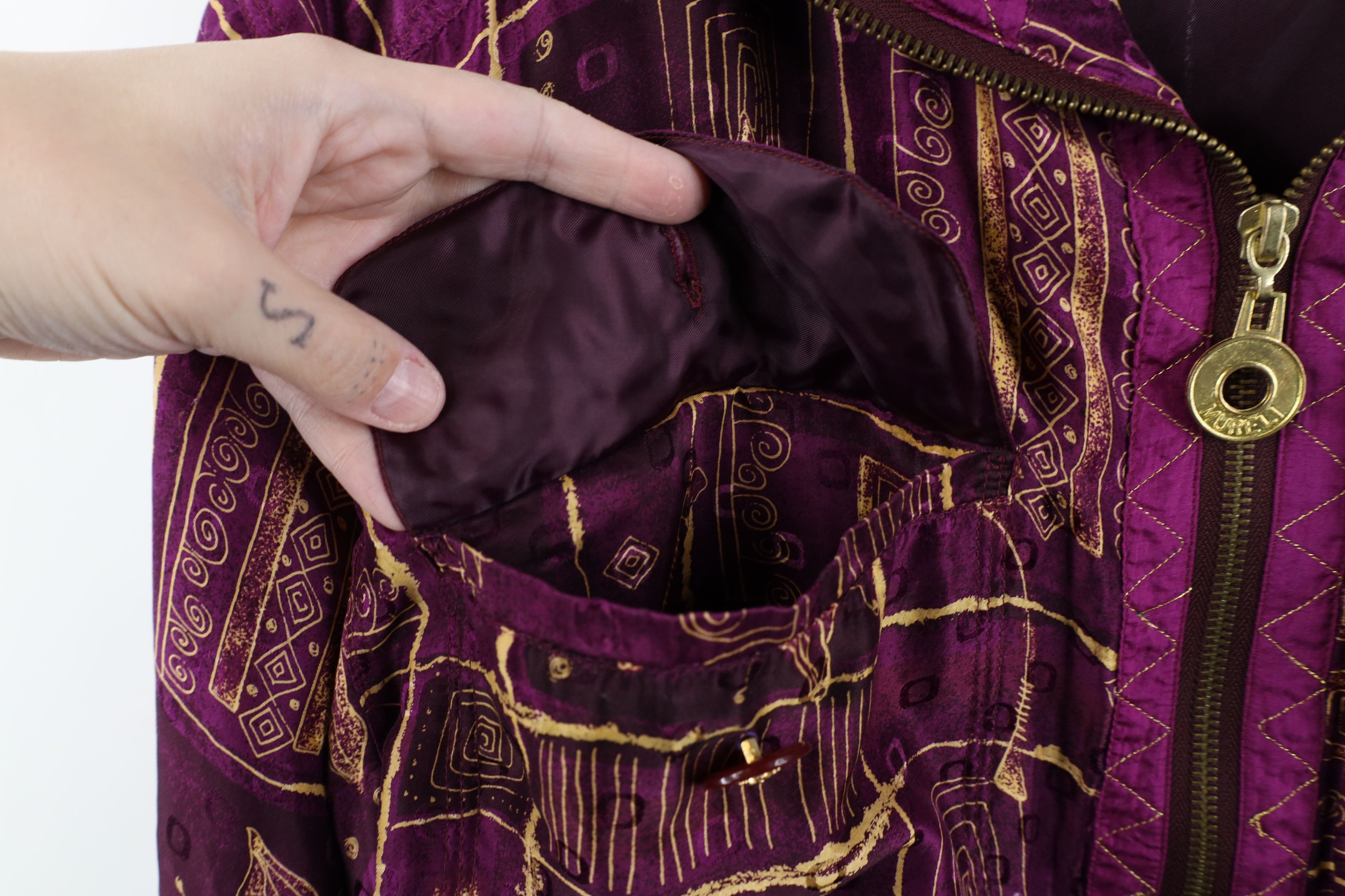 Vintage Vintage 90s Streetwear Flower Silk Full Zip Bomber Jacket Size M / US 6-8 / IT 42-44 - 5 Thumbnail