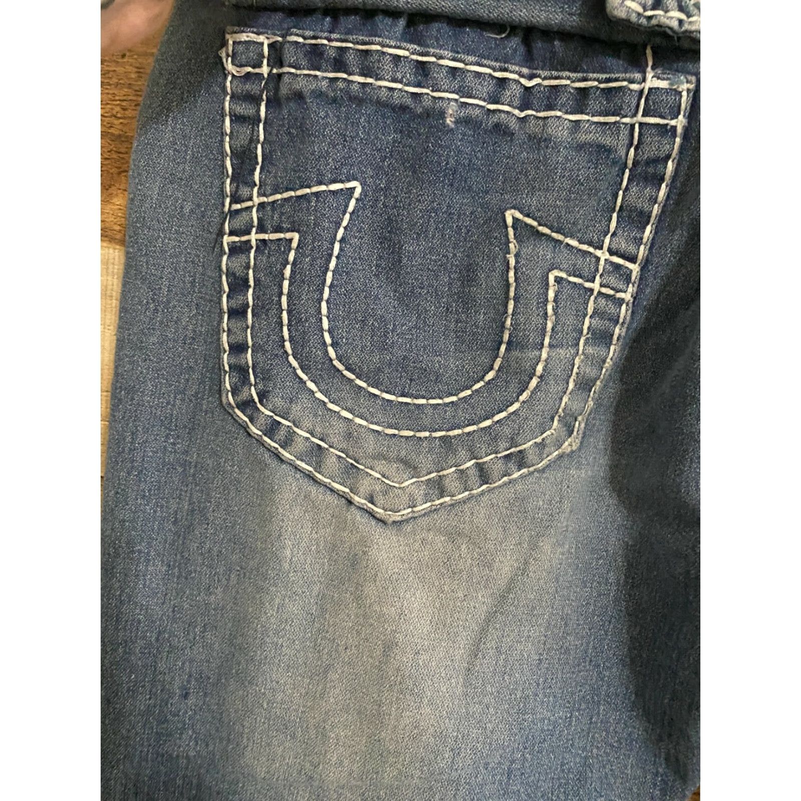 True Religion VINTAGE True Religion 42 men jeans Joey Super T straight leg denim pants blue Size US 42 / EU 58 - 5 Thumbnail