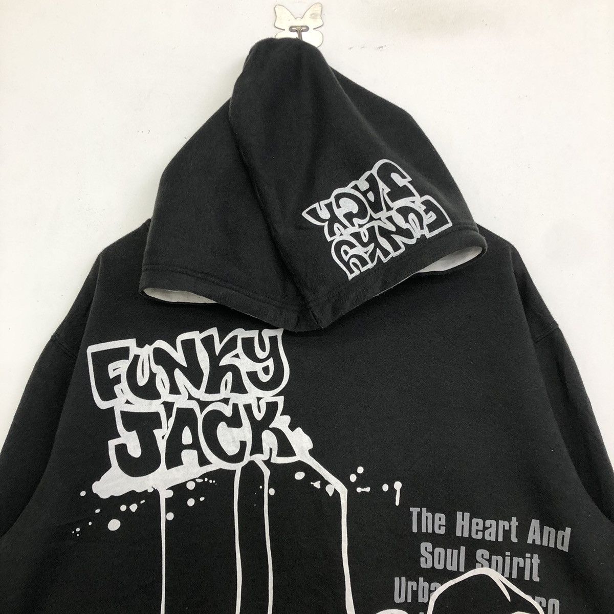 Japanese Brand VINTAGE FUNKY JACK FADED HIPHOP Y2K HOODIE SWEATSHIRT Size US XXL / EU 58 / 5 - 3 Thumbnail
