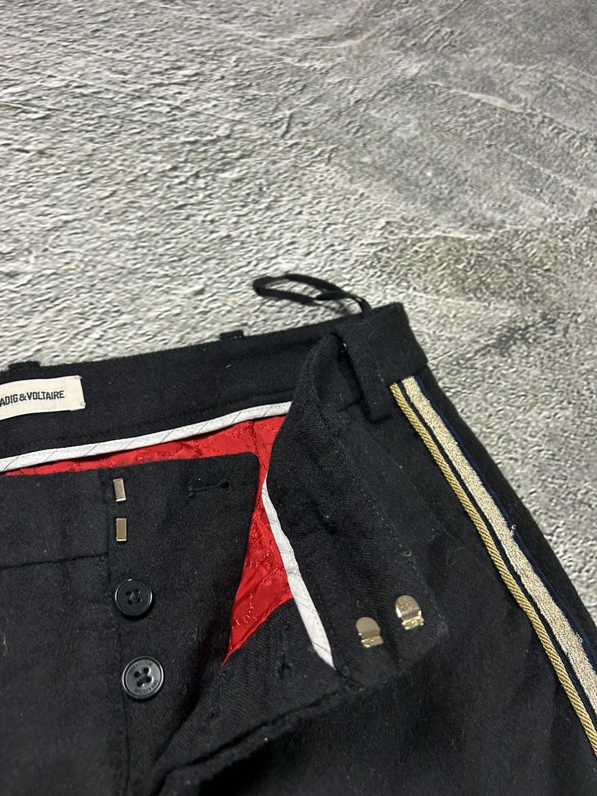 Zadig & Voltaire Zadig & Voltaire wool pants black gold Size 26" / US 2 / IT 38 - 3 Thumbnail