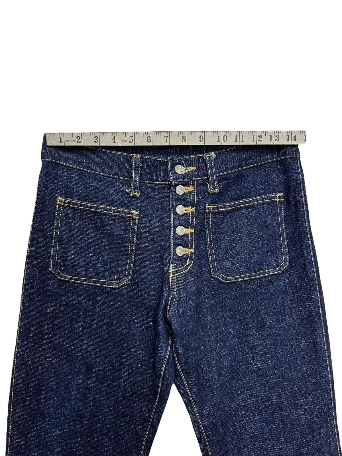 If Six Was Nine × Le Grande Bleu (L.G.B.) 🔥70’s ULTRA FLARE🔥BISON Vintage Buttonfly Bush Pants Size 28" / US 6 / IT 42 - 13 Thumbnail