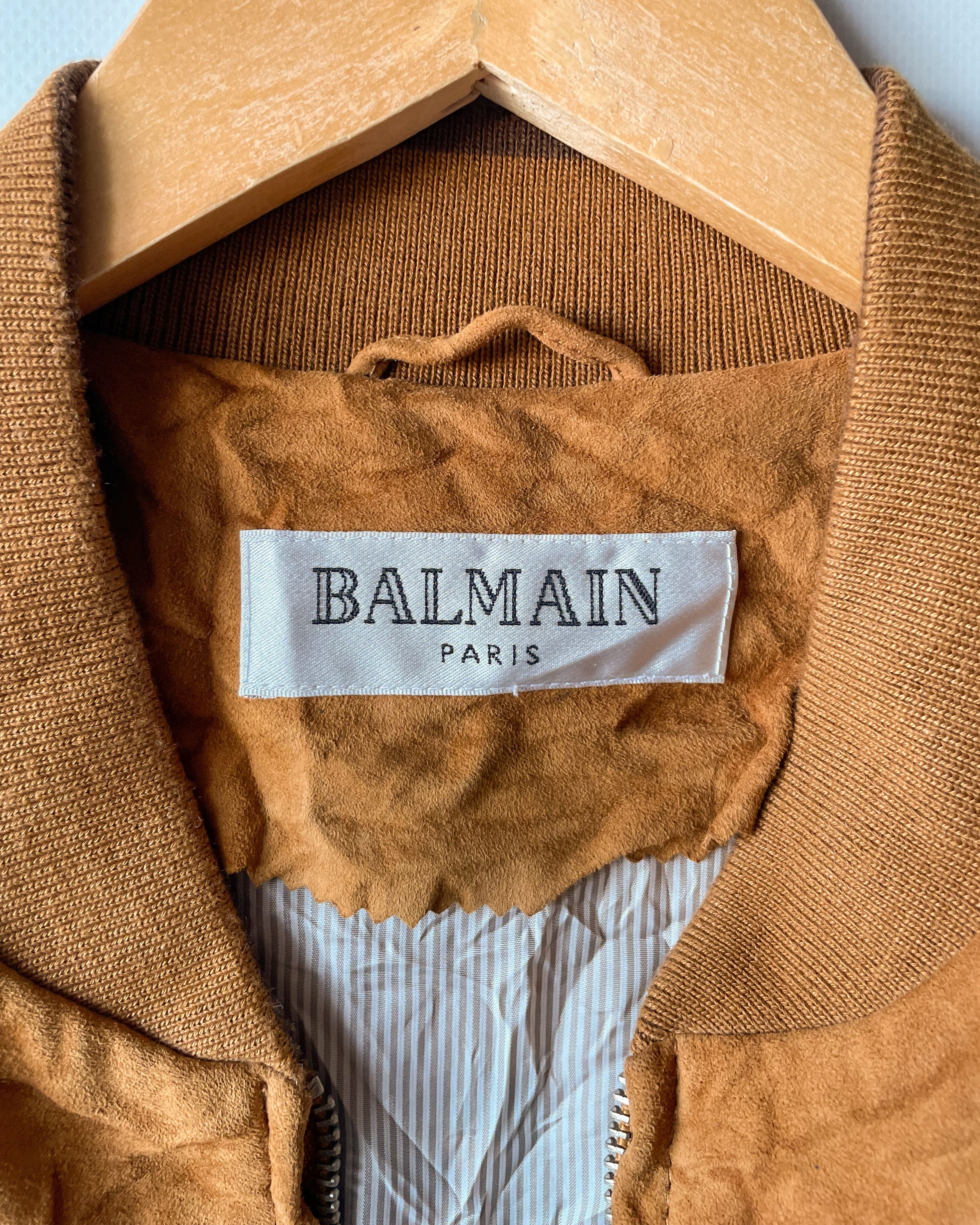 Balmain Balmain Suede Bomber Jacket Size US M / EU 48-50 / 2 - 13 Thumbnail