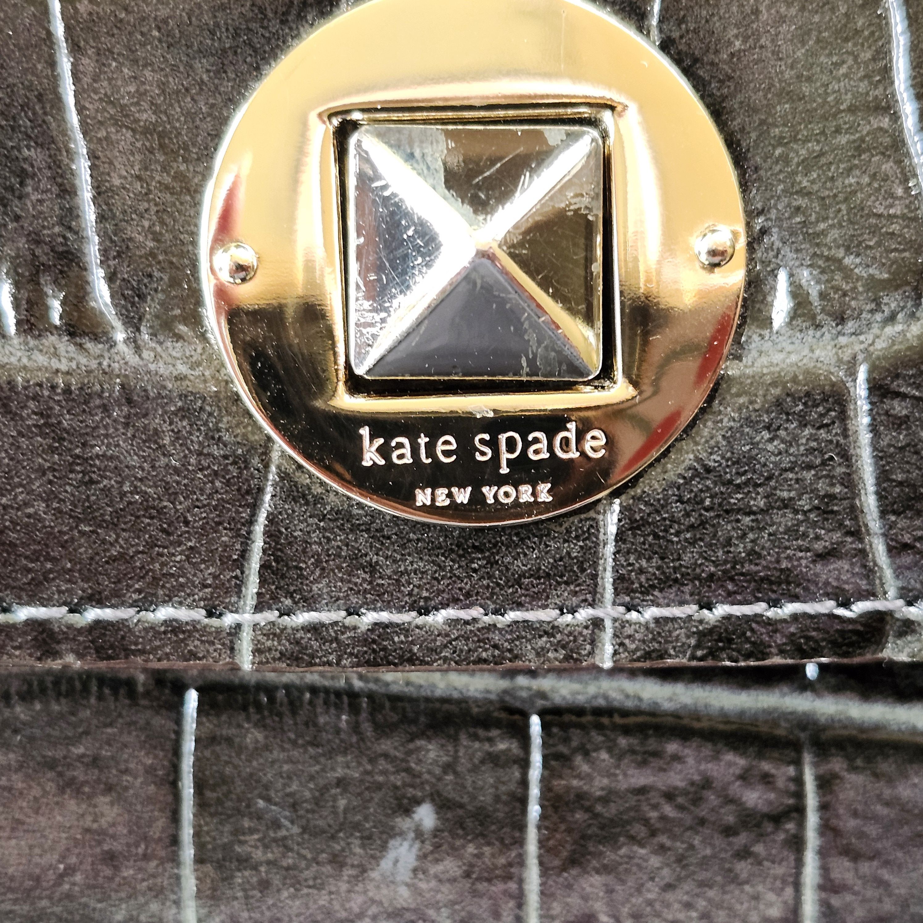 Kate Spade Kate Spade New York Black Crocodile Leather Wallet Clutch Size ONE SIZE - 4 Thumbnail