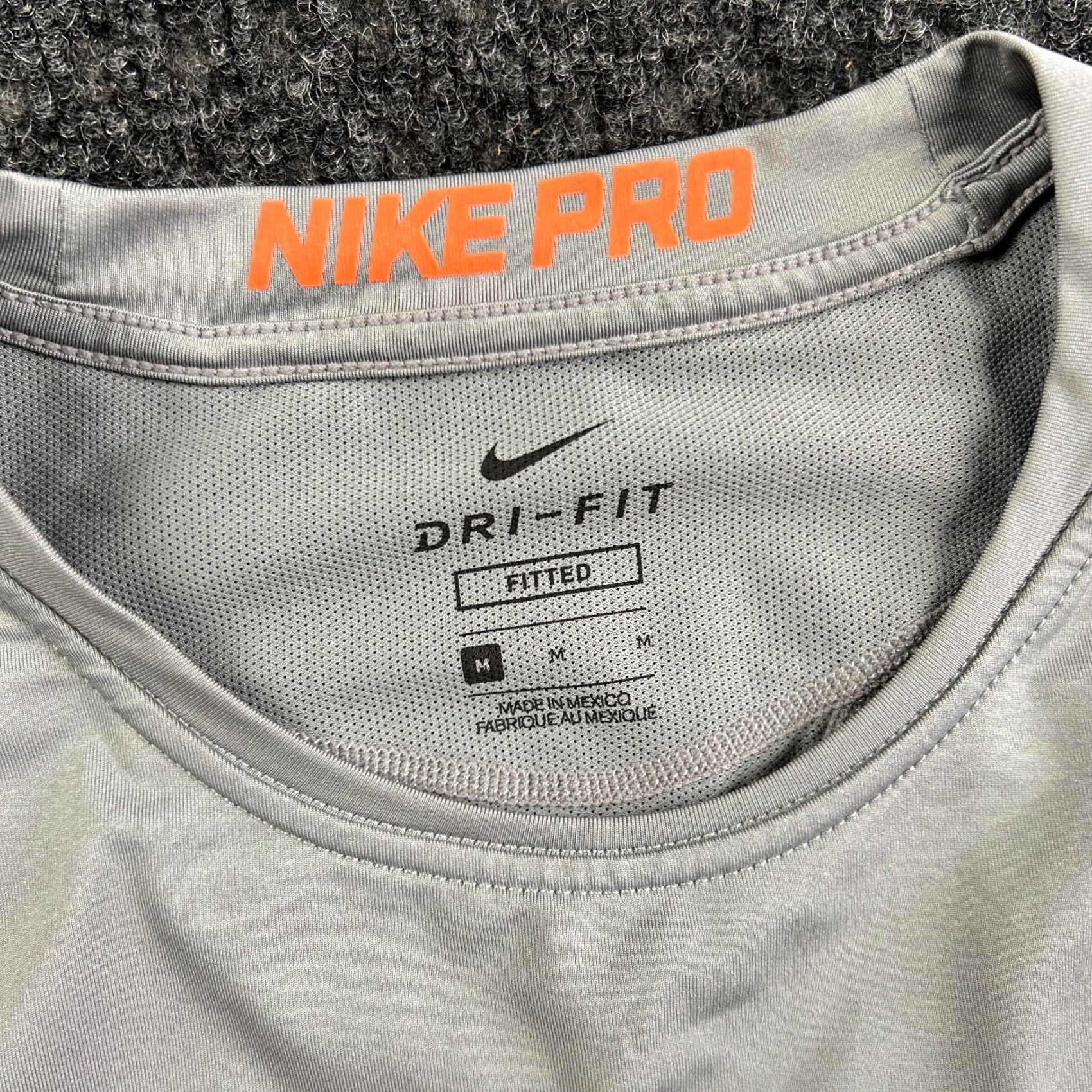 Nike Nike Pro Shirt M Gray Orange Dri-Fit Combat Compression Training Pro Nike Pro Combat Shirt M Gray Orange Dri-Fit Combat Compression Training Size US M / EU 48-50 / 2 - 4 Thumbnail