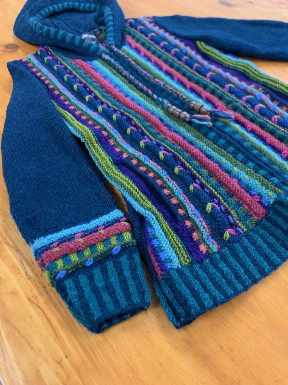 Vintage Vintage Rainbow 3D Knit Cardigan Size US S / EU 44-46 / 1 - 1 Thumbnail
