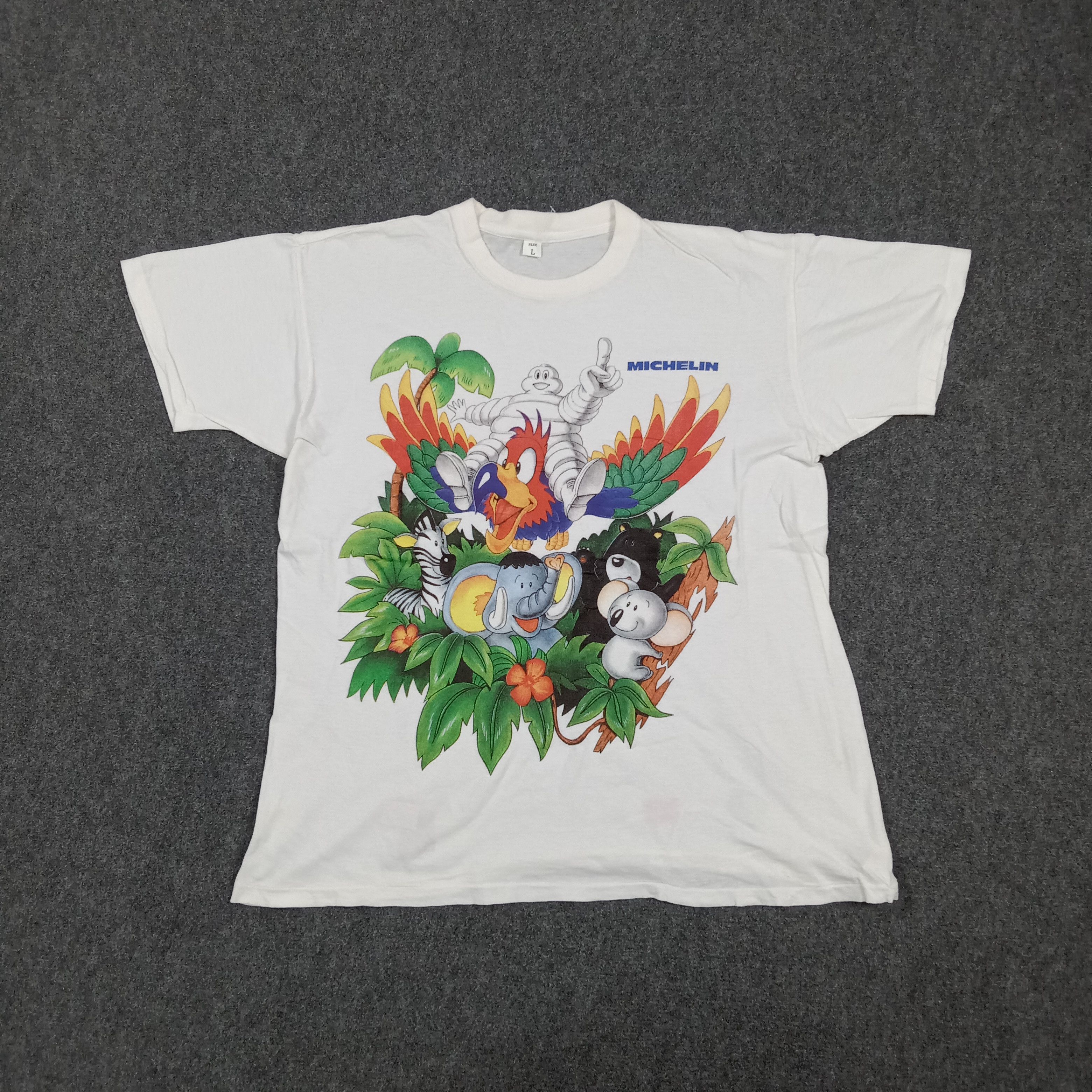 Vintage Rare 90's Michelin Tire Man Safari Graphic Tshirt C285N61 Size US L / EU 52-54 / 3 - 1 Thumbnail