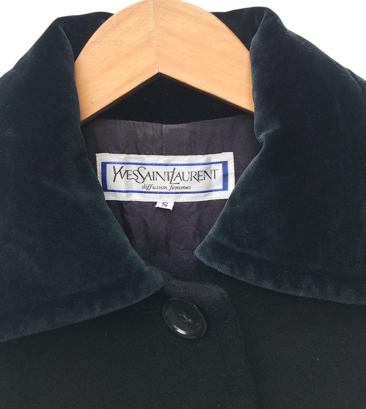 Vintage × Yves Saint Laurent Vintage Ysl Diffusion Femmes Women Black Coat Size M / US 6-8 / IT 42-44 - 2 Thumbnail