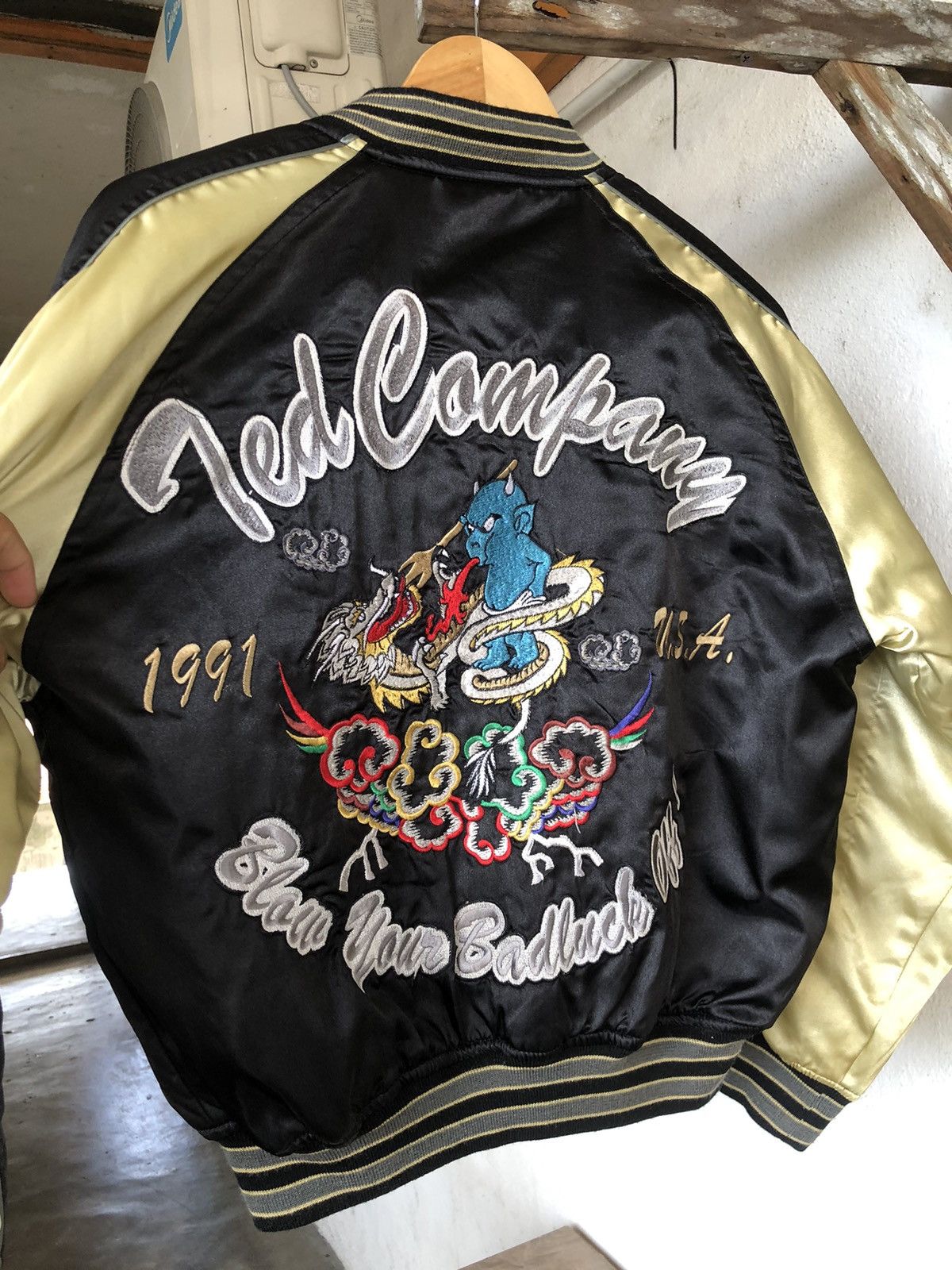 Vintage Vintage 90s Ted Company Embroidery Dragon Sukajan Jacket Size US XS / EU 42 / 0 - 13 Thumbnail
