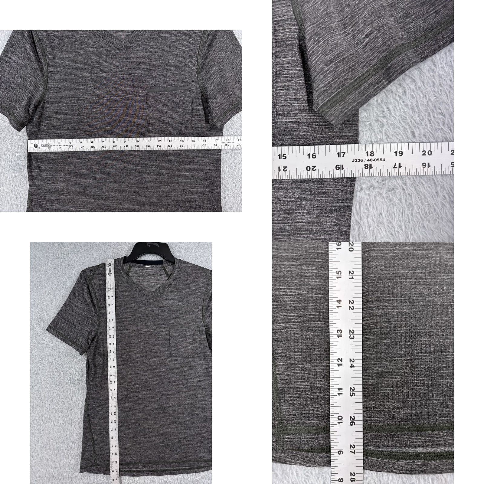 Lululemon Lululemon Shirt Men Small Gray Short Sleeve V-Neck Pocket Gym Workout Casual Shirt Mens Small Gray V-Neck Short Sleeve Pocket Size US S / EU 44-46 / 1 - 8 Thumbnail