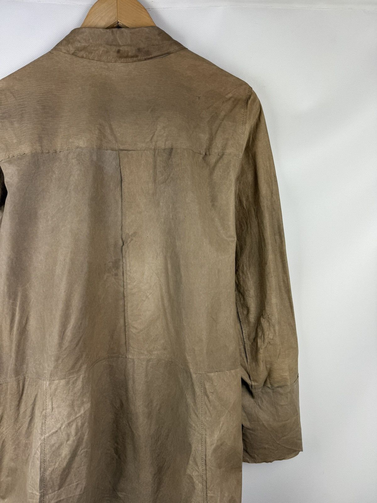 Annette Gortz Gortz Avant-Garde Lamb Leather Unlined Trench Coat Jacket Size S / US 4 / IT 40 - 18 Thumbnail