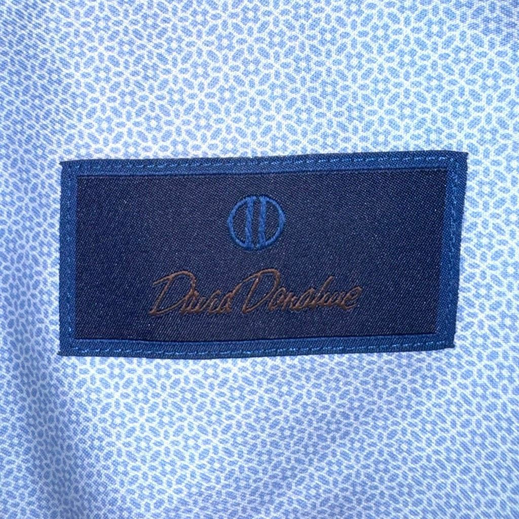 David Donahue David Donahue Light Blue Flower Print Dress Shirt 17.5 32/33 Size US XL / EU 56 / 4 - 2 Thumbnail