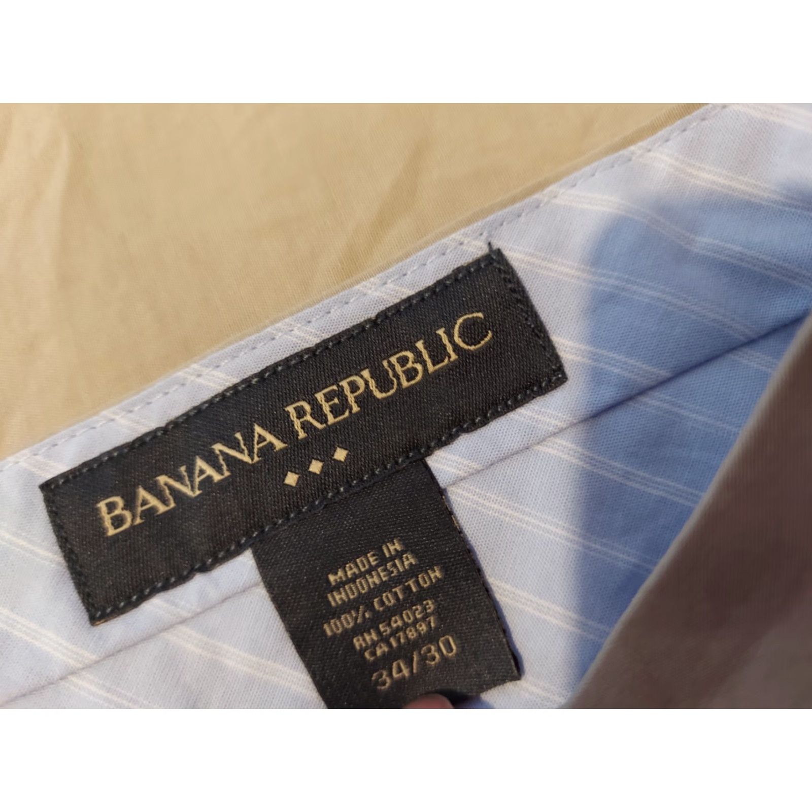 Banana Republic Banana Republic Pants Chino Flat Front 34x30 Cotton Beige Mens Trousers Slacks Straight Leg Dress Casual Formal Size US 34 / EU 50 - 5 Thumbnail