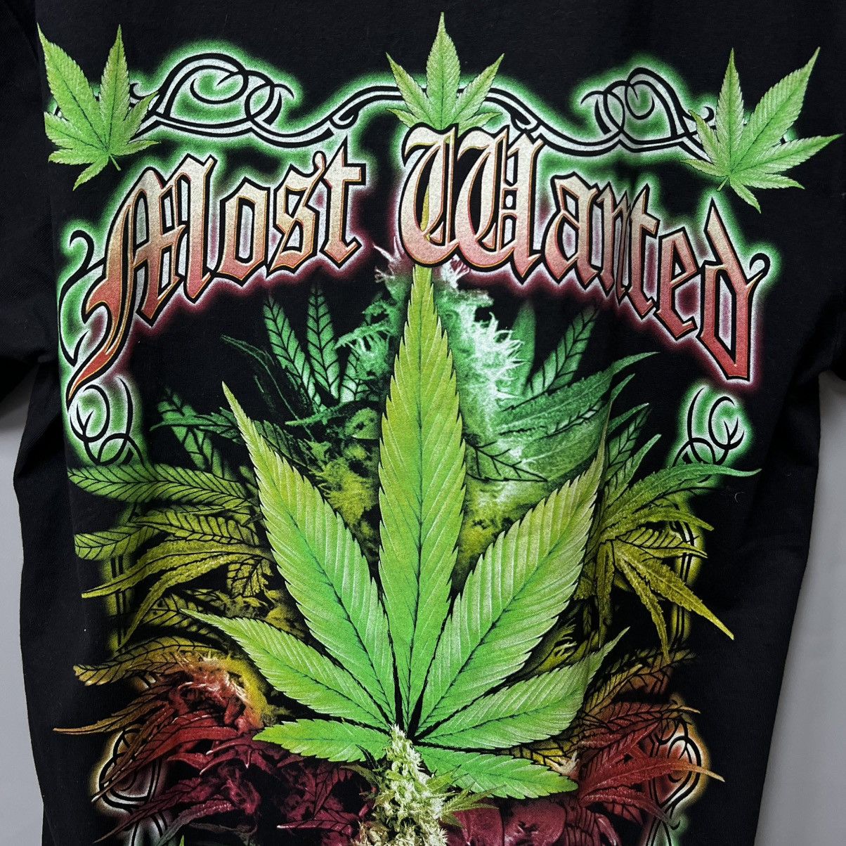 Bob Marley × Vintage Vintage WILD “Most Wanted” Weed Bob Marley Style T shirt tee Size US M / EU 48-50 / 2 - 11 Thumbnail