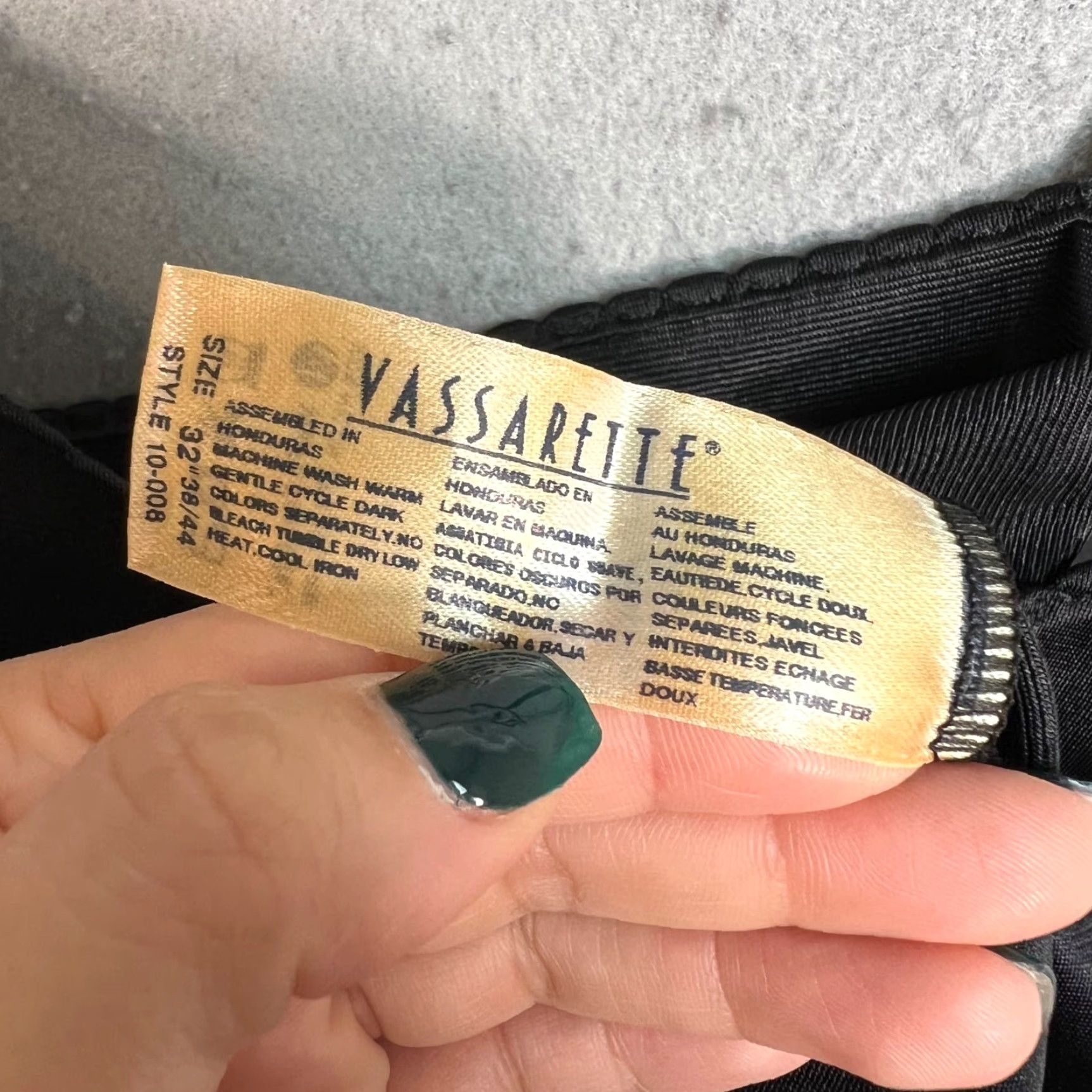 Vintage VINTAGE Vassarette Slip Dress Black 32 Adult Womens Nylon Eveningwear 1990s New with Tags Adjustable Straps Mens? Womens? Size XXS / US 00 / IT 34 - 3 Thumbnail