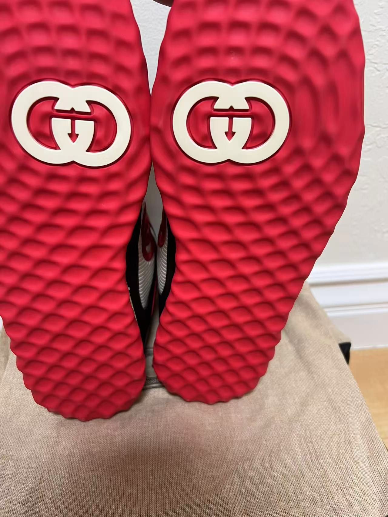 Gucci men Gucci MAC80 High Black White Red Size US 10.5 / EU 43-44 - 8 Thumbnail