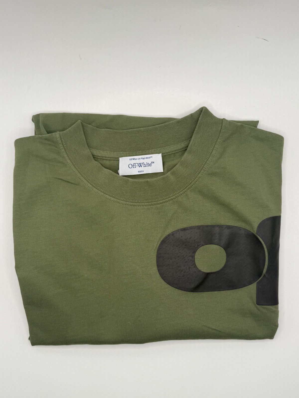 Off-White Off-White Men's Shared Logo Tee Olive XS Size US XS / EU 42 / 0 - 2 Thumbnail