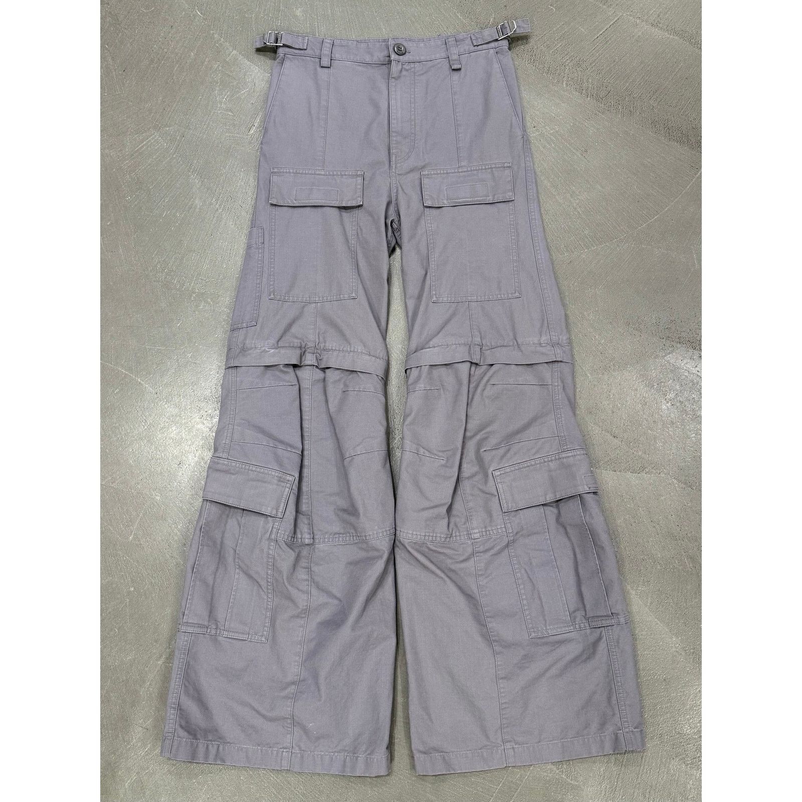 Balenciaga Balenciaga Grey Flared Cargo Pants | Grailed