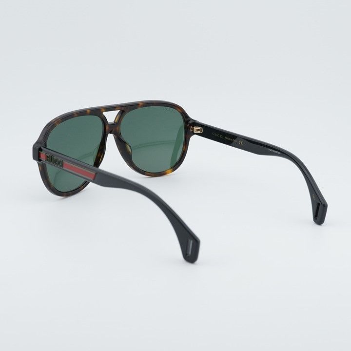 Gucci Gucci GG0463S 003 Sunglasses Havana Aviator Frame, Green Size ONE SIZE - 4 Thumbnail