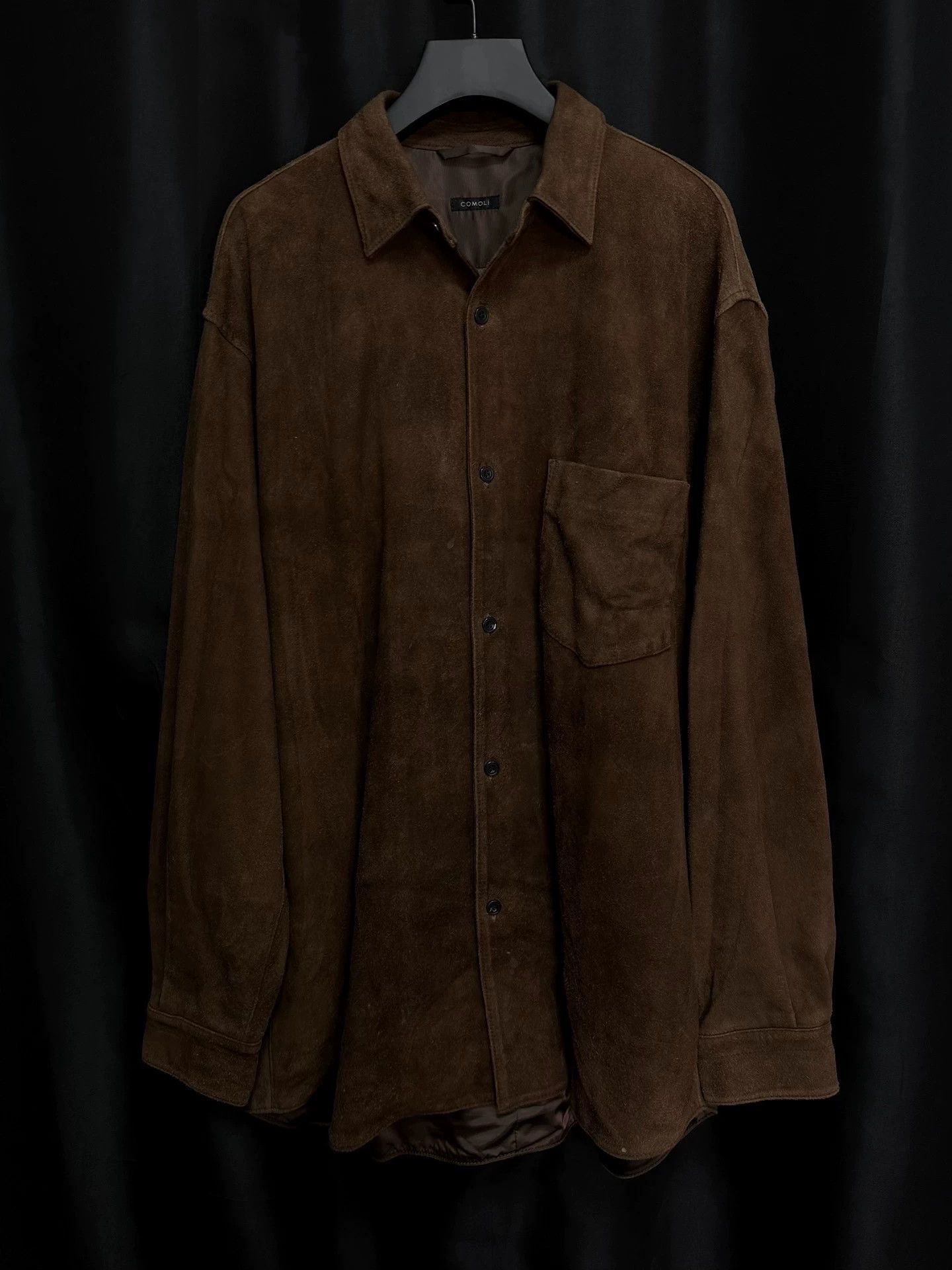 Comoli Brown Long Sleeve Button-Up Shirt Size US L / EU 52-54 / 3 - 1 Thumbnail