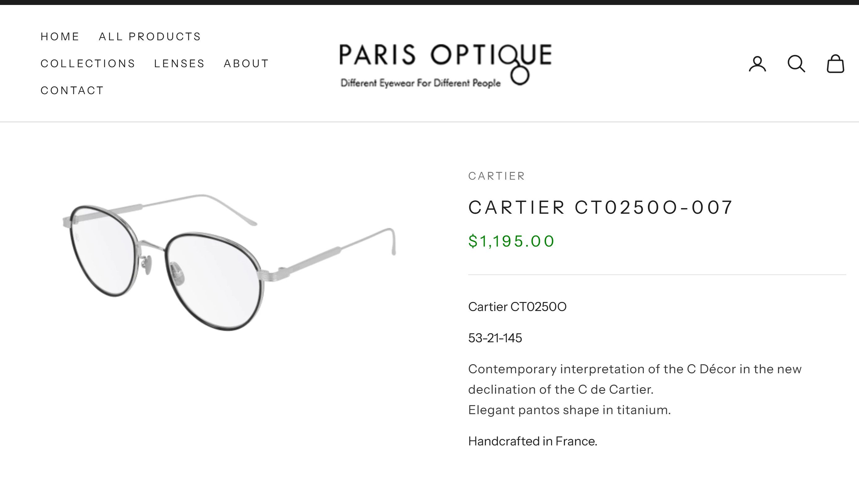 Cartier Authentic Luxury Cartier Gold Eyewear CT02500 Size ONE SIZE - 20 Thumbnail
