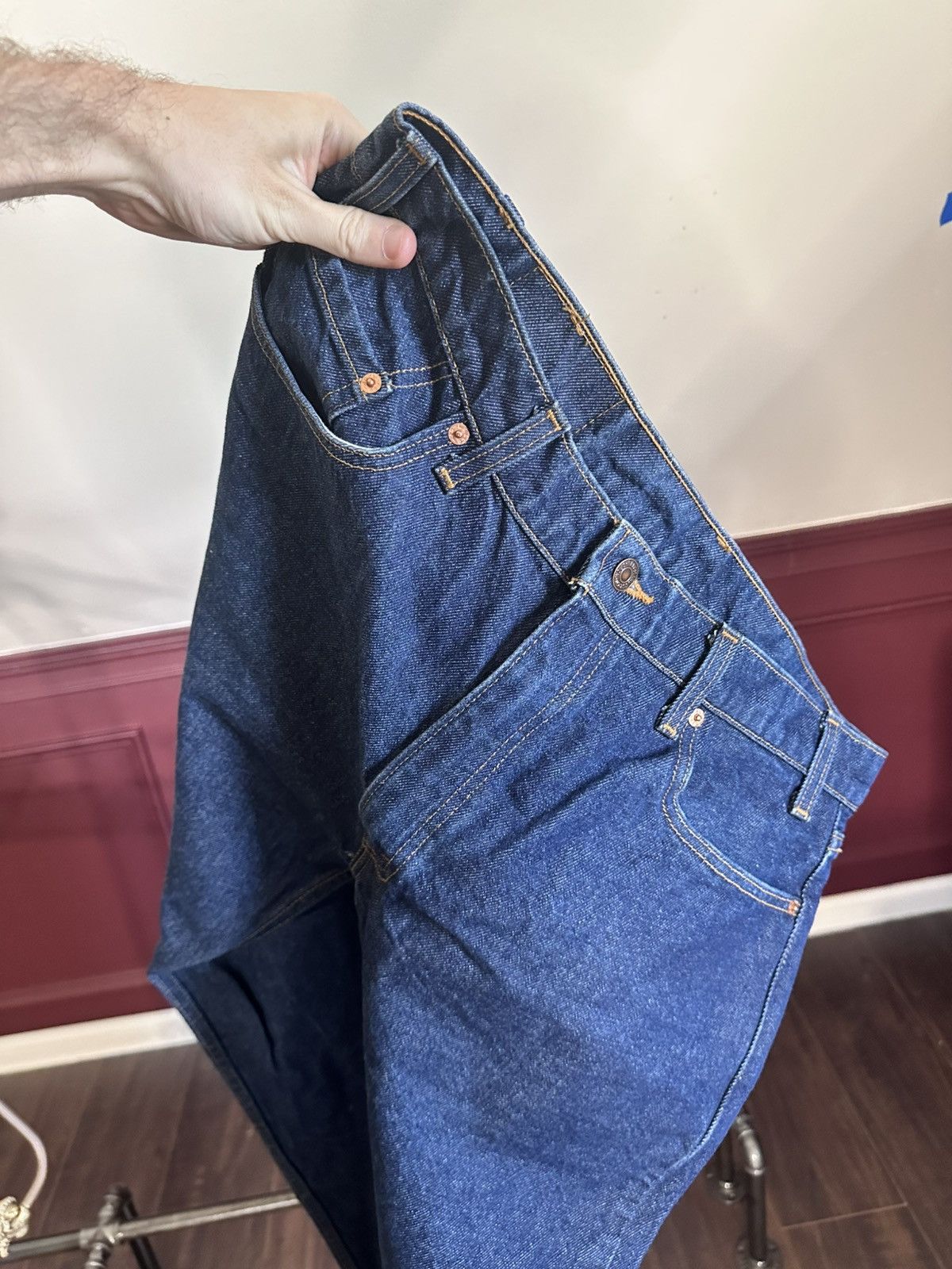 Levi's Vintage MiUSA 505 straight leg indigo raw denim jeans Size US 34 / EU 50 - 13 Thumbnail