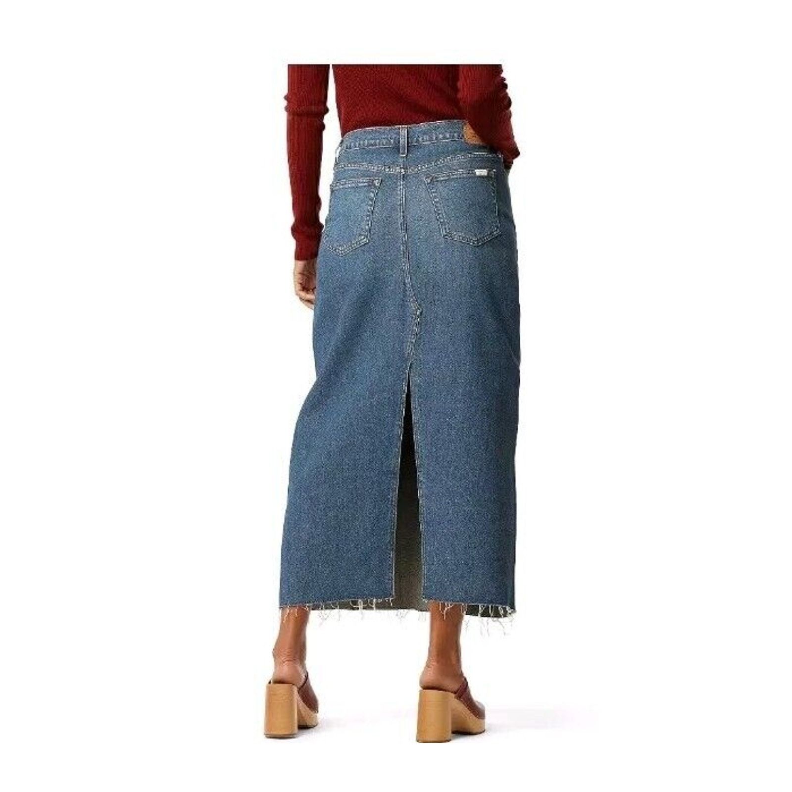 Levi's Levi Strauss Signature Mid Rise Blue Maxi Skirt Size 6 W28 Size 28" / US 6 / IT 42 - 3 Thumbnail