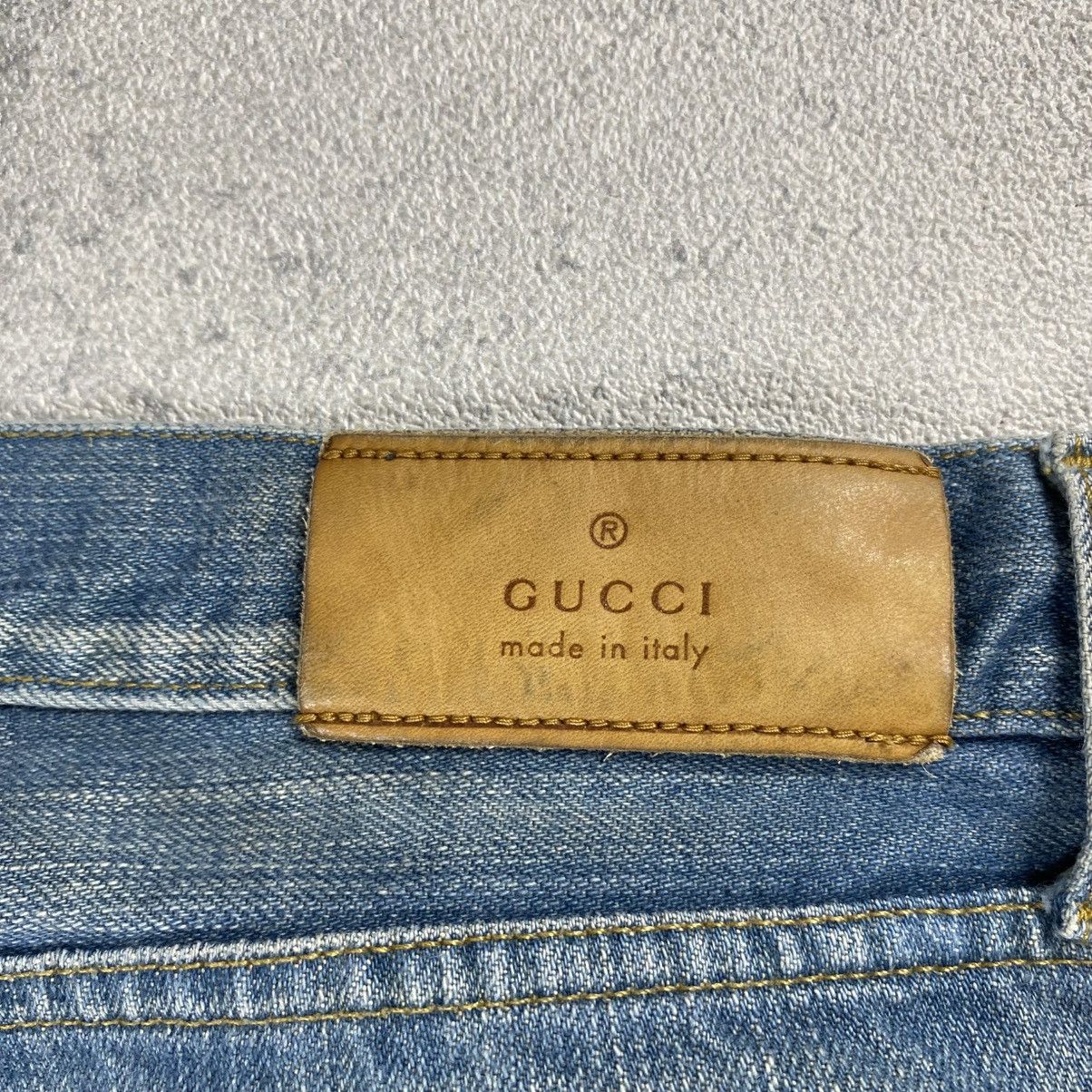 Gucci Vintage GUCCI Distressed Denim Jeans Size US 35 - 14 Thumbnail