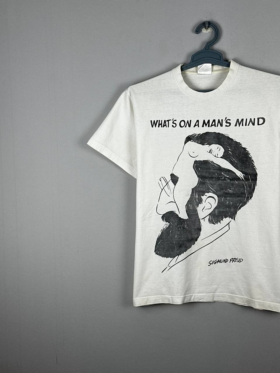 Vintage Vintage Sigmund Freud What On Mens Mind Graphic Tee Size US M / EU 48-50 / 2 - 2 Thumbnail