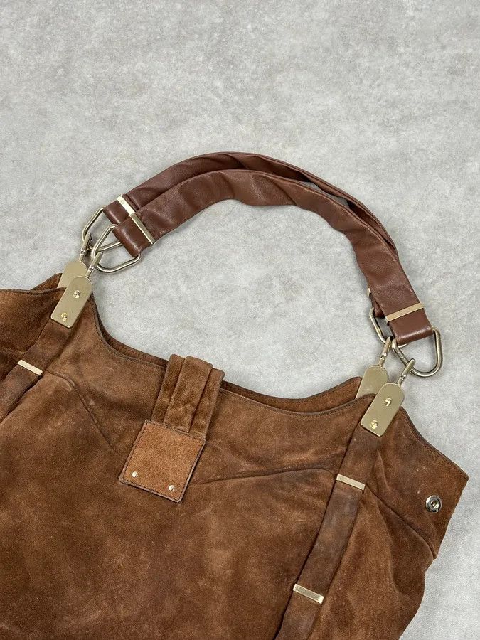 Celine 2000s Celine Brown Suede Fringe Shoulder Bag Size ONE SIZE - 11 Thumbnail
