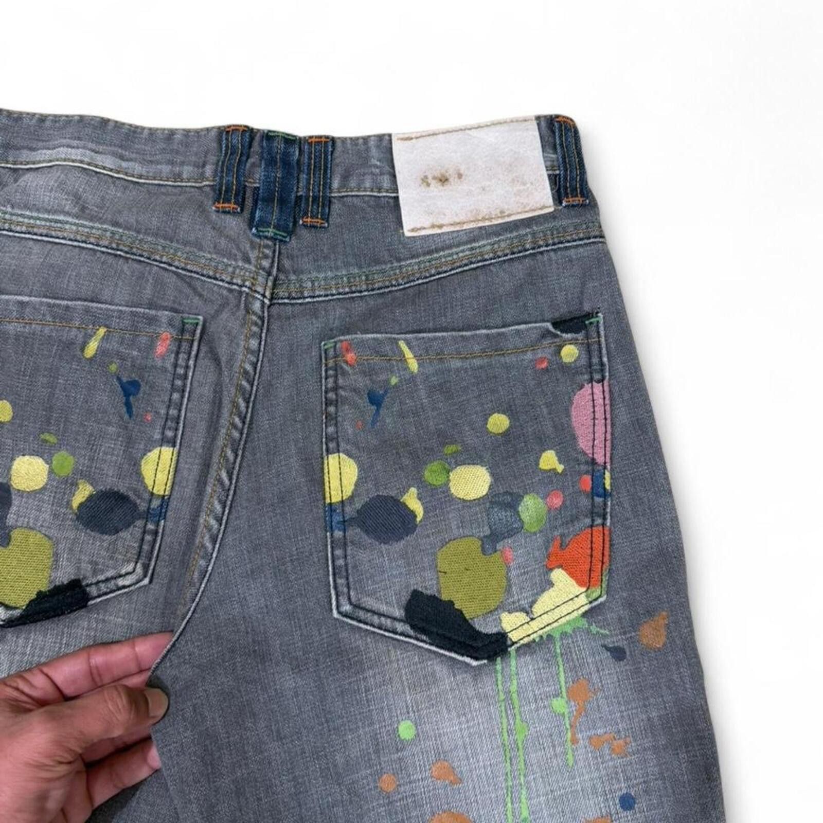 Other MAJAH FLAVAH Paint splatter jeans with unique design Size 29" - 2 Thumbnail