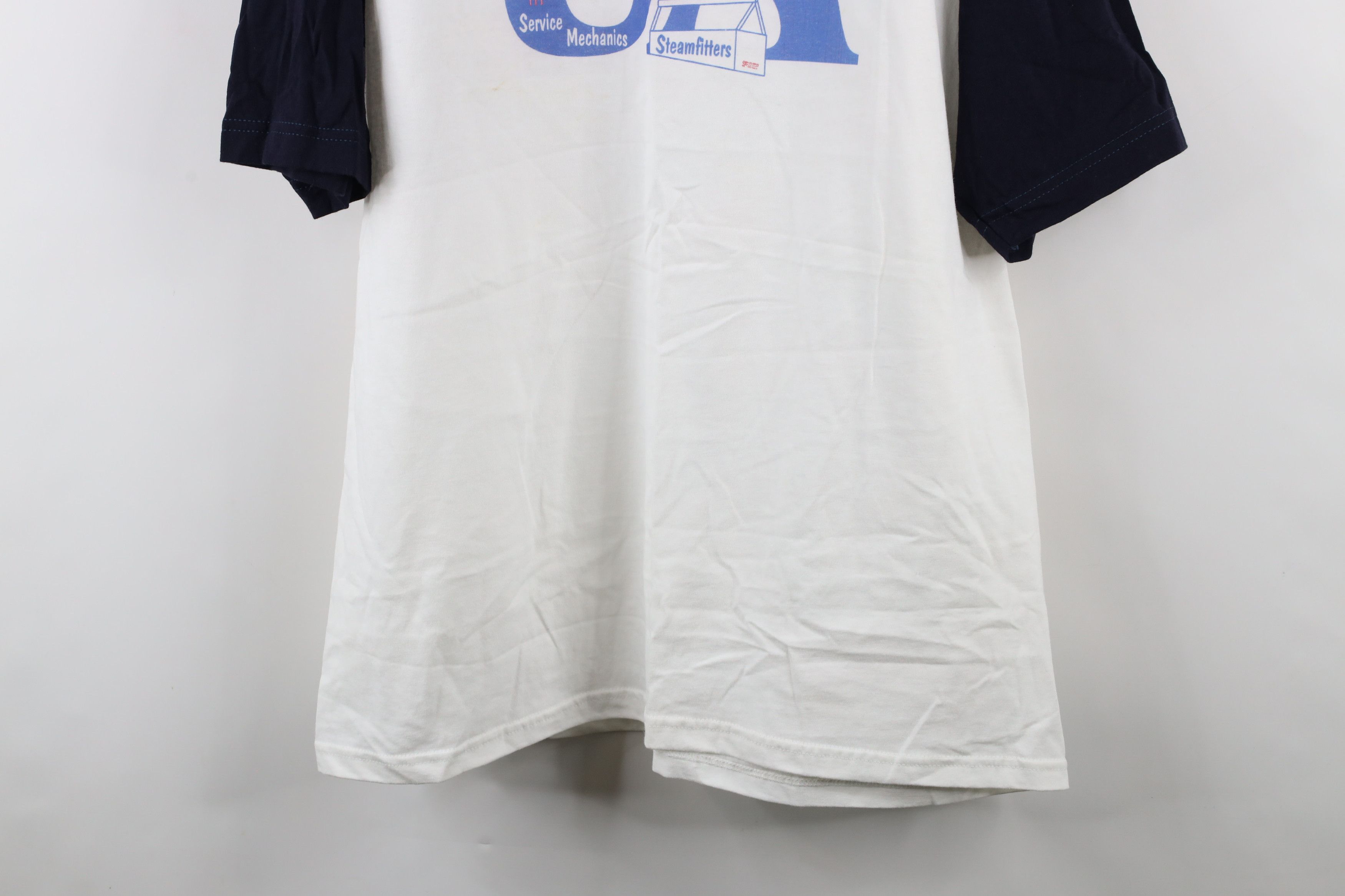 Vintage Vintage 90s Union Made Steamfitters Plumbers Raglan T-Shirt Size US XL / EU 56 / 4 - 3 Thumbnail