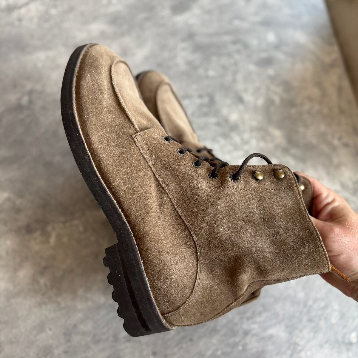 Designer × Vintage Italian Handmade Suede Chukka Boots Size US 11.5 / EU 44-45 - 4 Thumbnail
