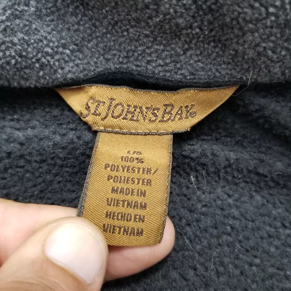 St. Johns Bay St Johns Bay Fleece Jacket Womens Large Black Pockets Zip Size L / US 10 / IT 46 - 8 Thumbnail