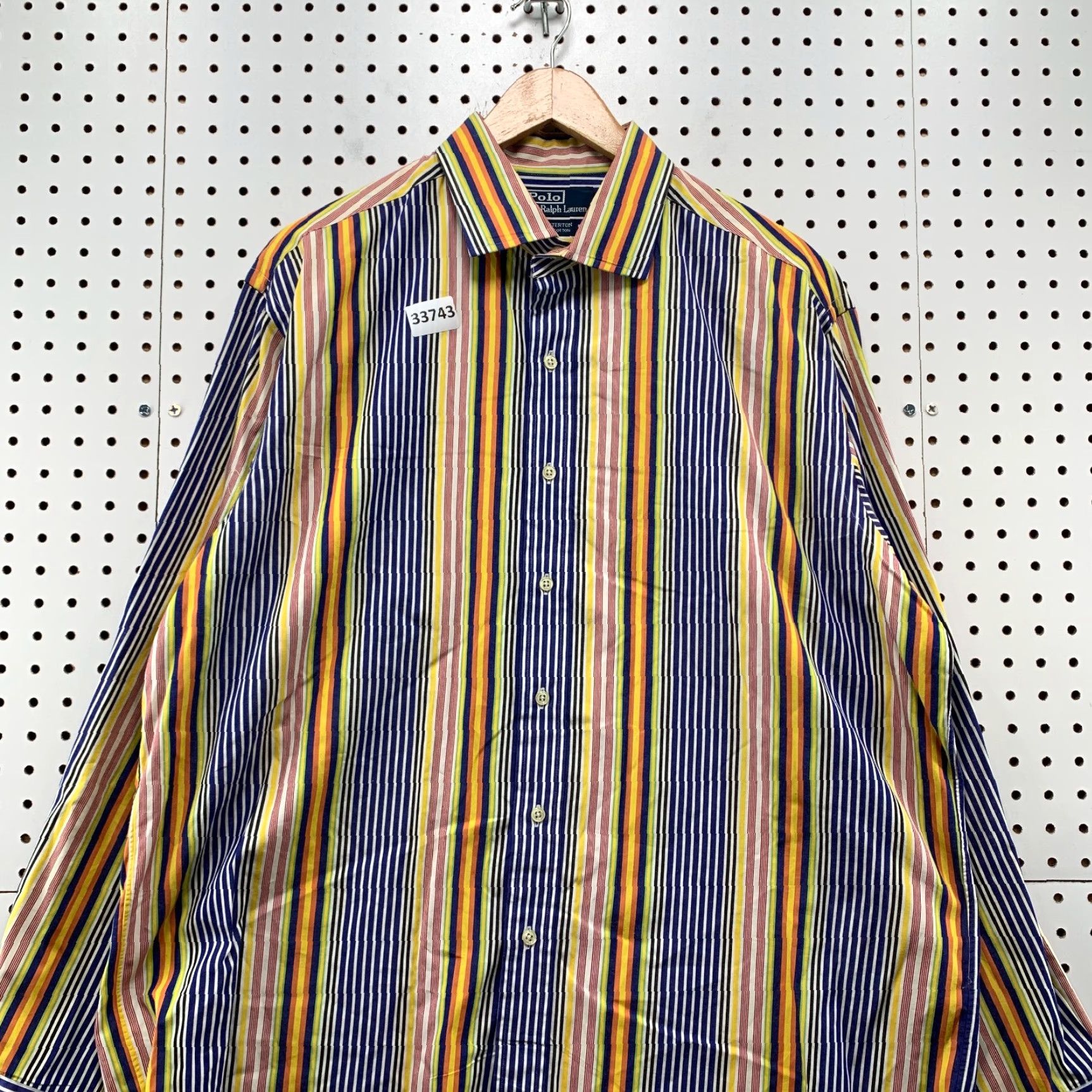 Polo Ralph Lauren VINTAGE Polo Ralph Lauren Westerton Button Down Shirt Mens XL Yellow Striped 26x33 Preppy Western 90s Mens Size US XL / EU 56 / 4 - 5 Thumbnail