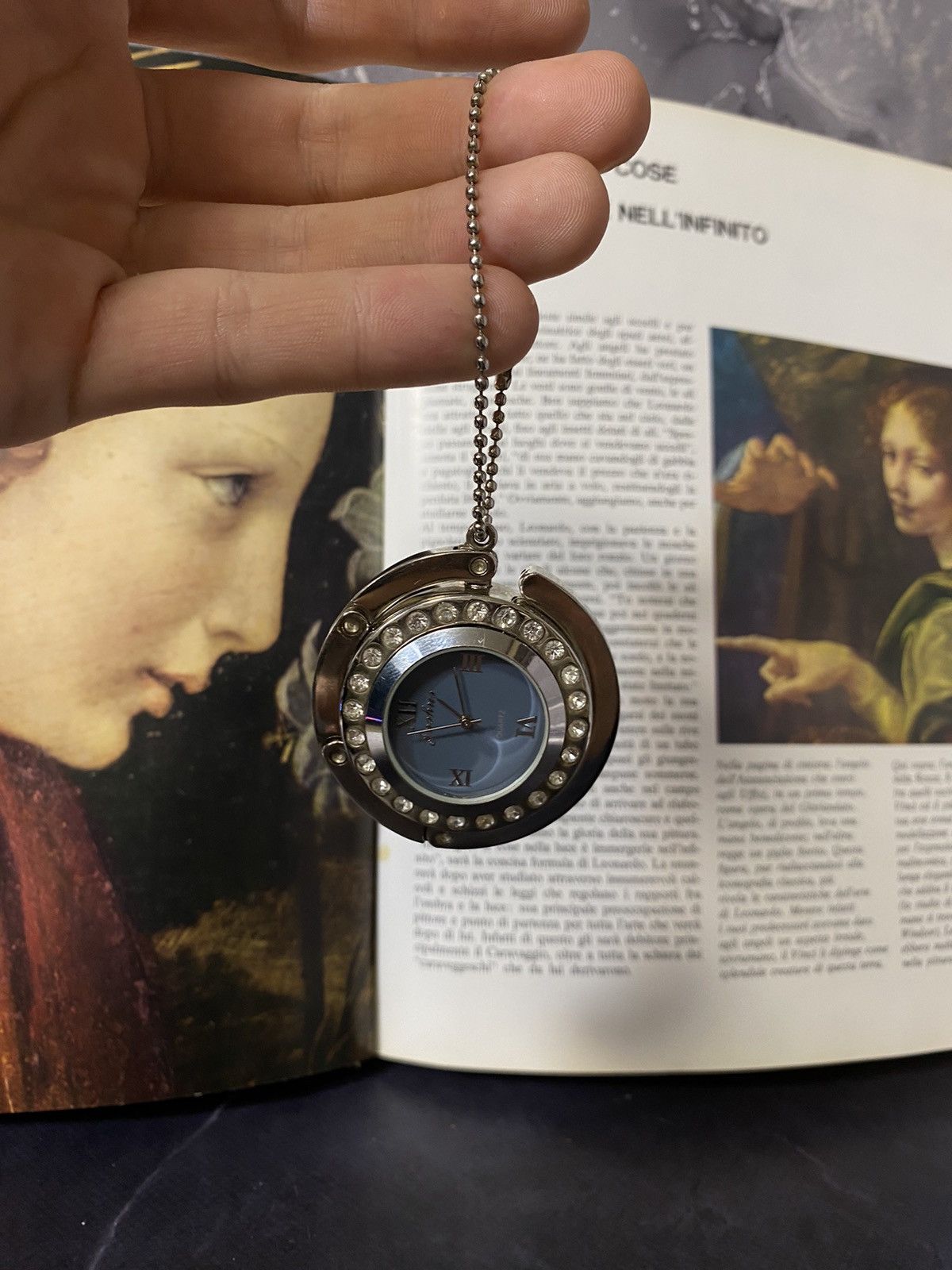 Japanese Brand × Jewelry × Vintage Bag Hook Watch Blue Rhinestones Size ONE SIZE - 3 Thumbnail