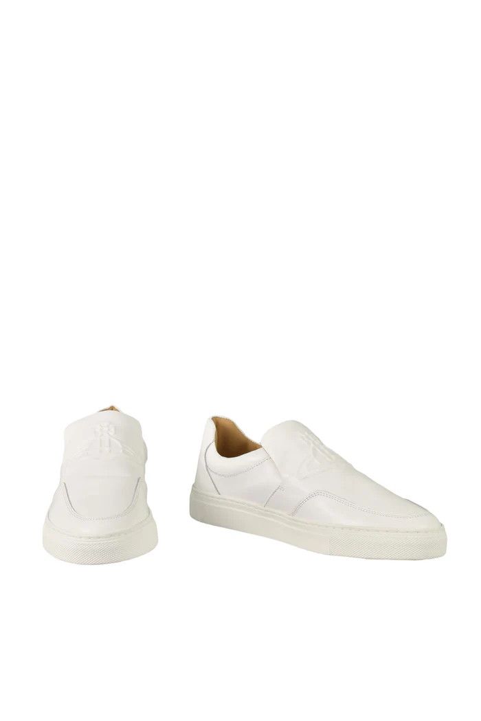 Vivienne Westwood o1y0525 Leather Low-Top Sneakers in White Size US 6 / EU 39 - 2 Thumbnail