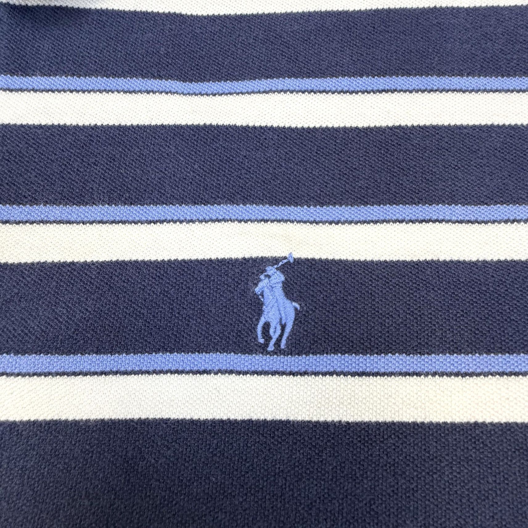 Polo Ralph Lauren Polo Ralph Lauren Polo Shirt Mens 2XL Blue White Striped Classic Cotton Casual Polo Shirt Mens Blue White Striped 2XL Size US XXL / EU 58 / 5 - 3 Thumbnail