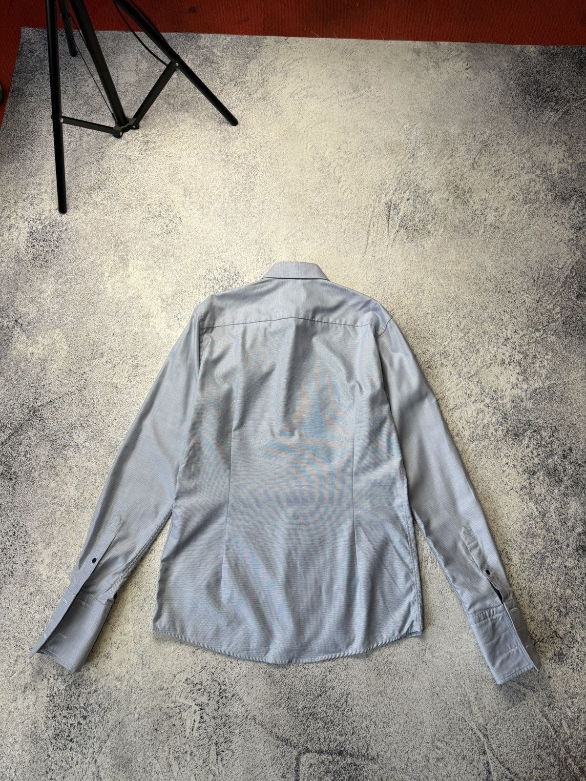 Eton ETON Mens Button Down Blue Cotton Slim Long Sleeve Shirt Size US L / EU 52-54 / 3 - 22 Thumbnail