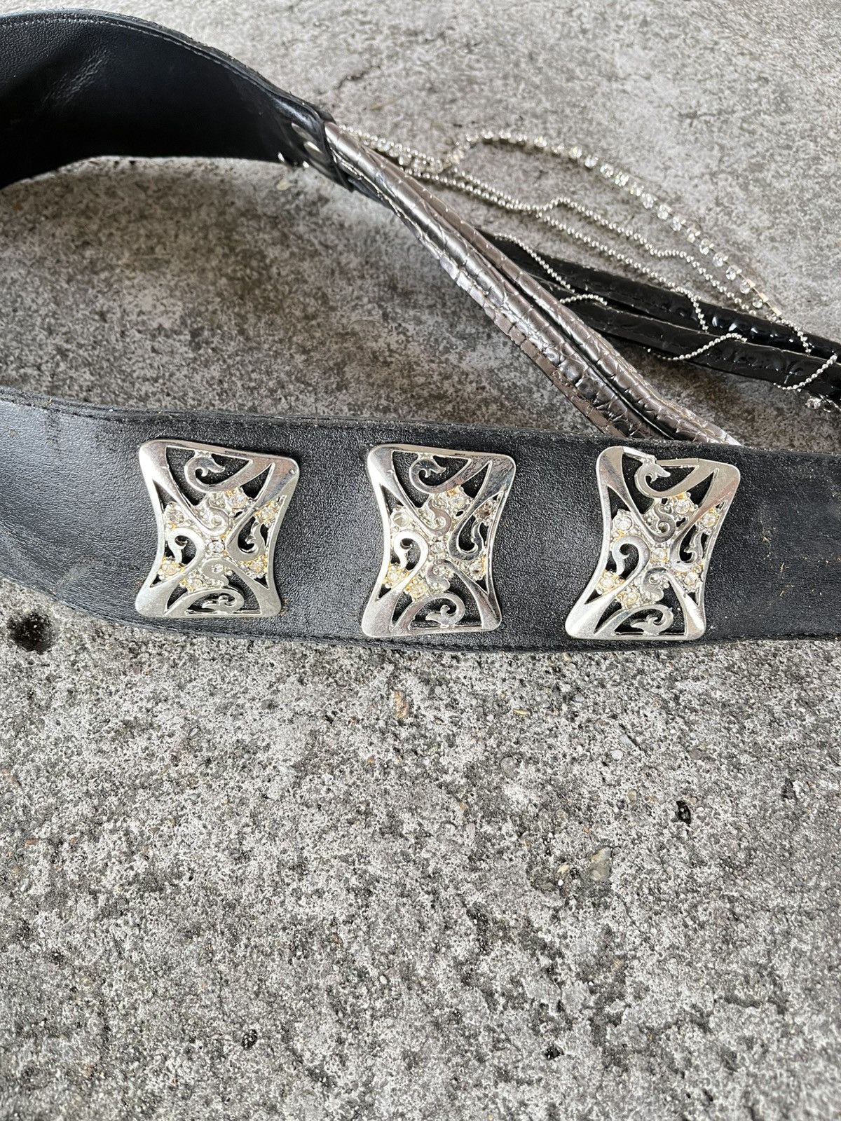 Japanese Brand Black chain belts Size ONE SIZE - 4 Thumbnail
