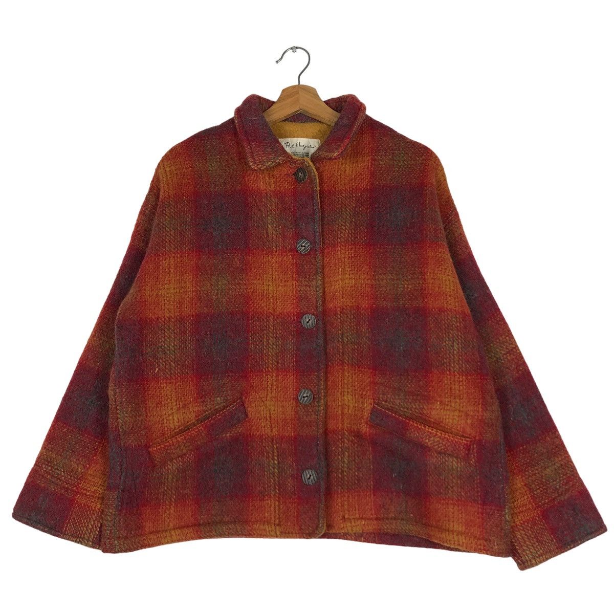 Japanese Brand 🔥VINTAGE BIKER WOOL JACKET PAT HOGUE TARTAN DESIGN Size US M / EU 48-50 / 2 - 1 Thumbnail