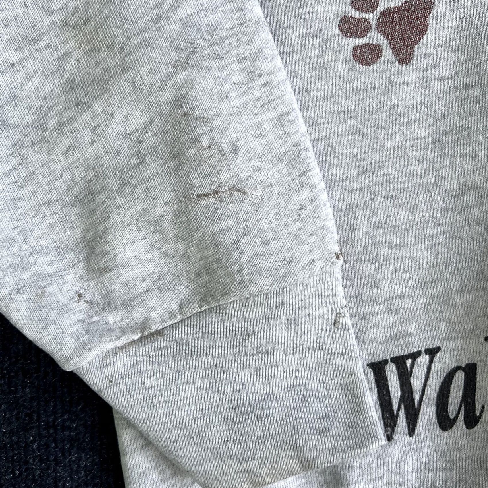 Fruit Of The Loom VINTAGE Lhasa Apso Sweatshirt Mens Large Gray My Dog Walks All Over Me 90s Size US L / EU 52-54 / 3 - 5 Thumbnail