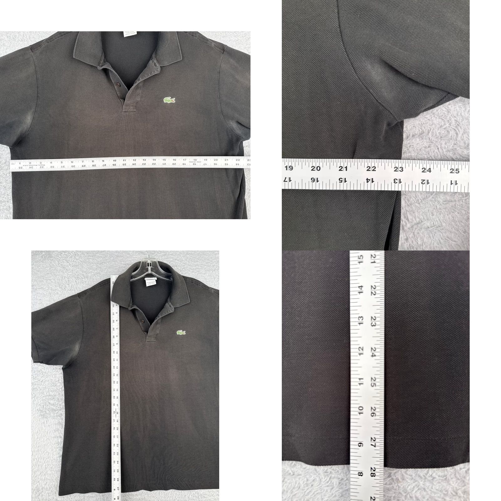 Lacoste Lacoste Shirt Adult 7 Black Short Sleeve Slim Polo 100% Cotton Jersey Mens Size US M / EU 48-50 / 2 - 8 Thumbnail