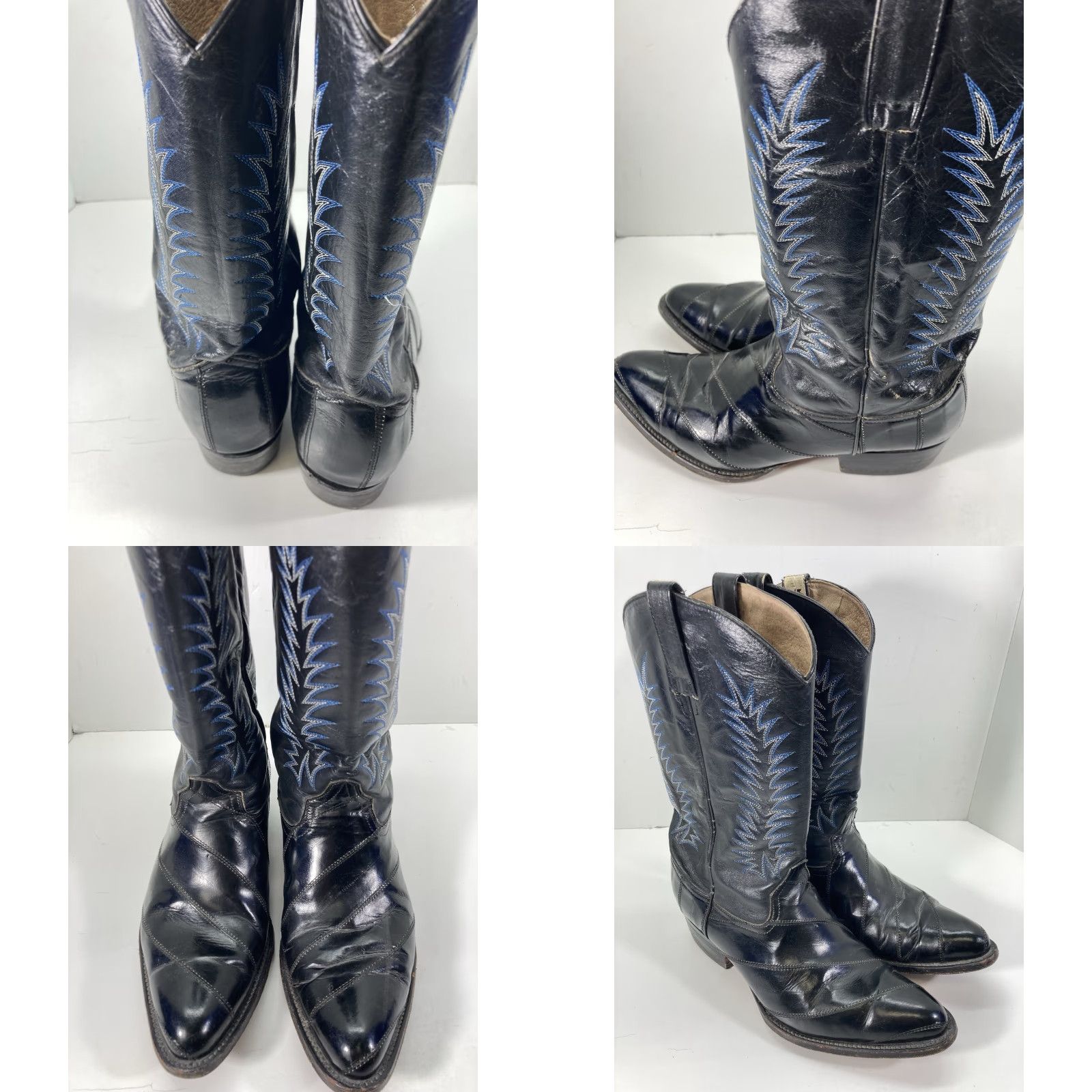 Vintage VINTAGE JAR Boots Western Boot Men Size 8 Black Exotic Leather Eel Skin Mexico Cowboy Rodeo Leather Upper Pull On D Mens Size US 8 / EU 41 - 11 Thumbnail