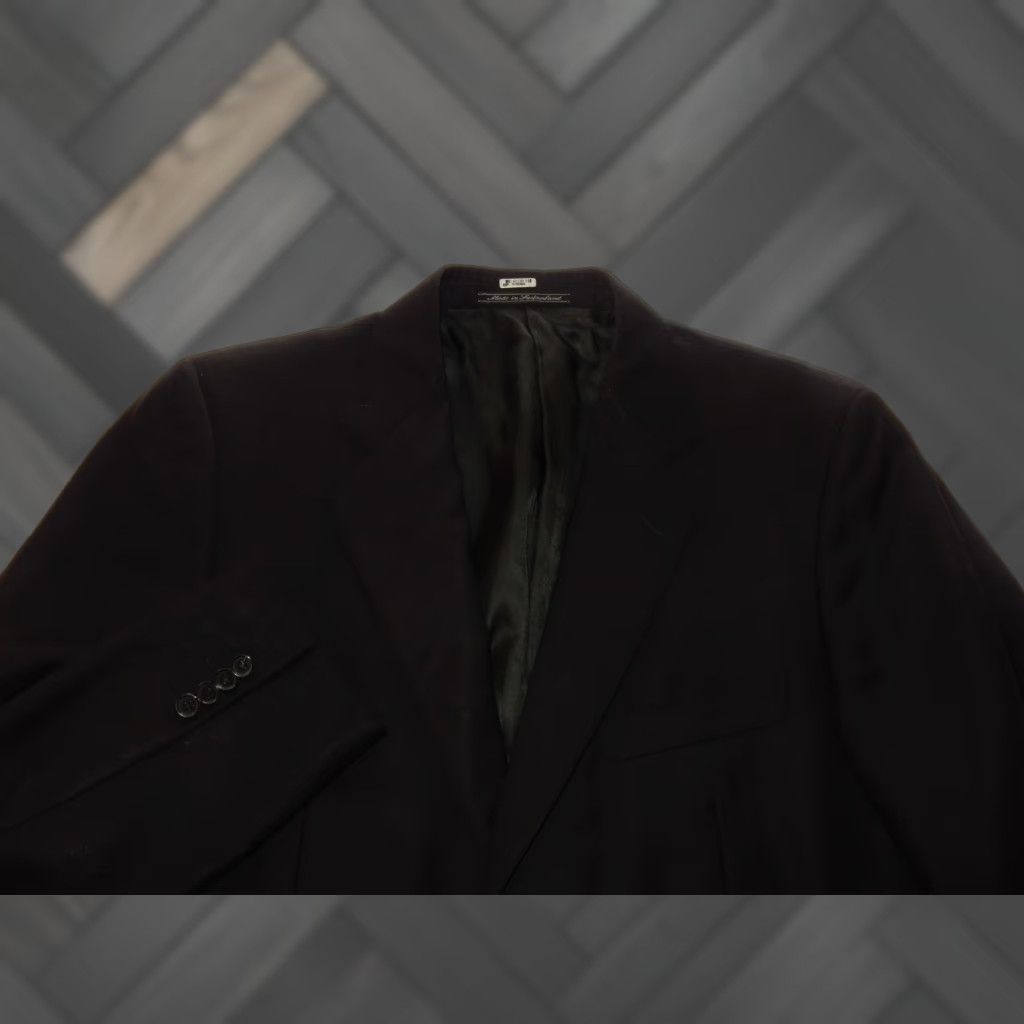 Ermenegildo Zegna VINTAGE Ermenegildo Zegna Blazer Sport Coat Men 50R Black Wool Solid Traveller Su Misura Size 50R - 1 Thumbnail
